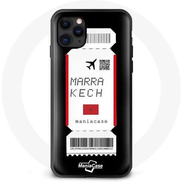 Funda - Maniacase - Iphone 13 Pro Max - Silicona Negra - DiseñO Billete De AvióN - Flexible Negro-image