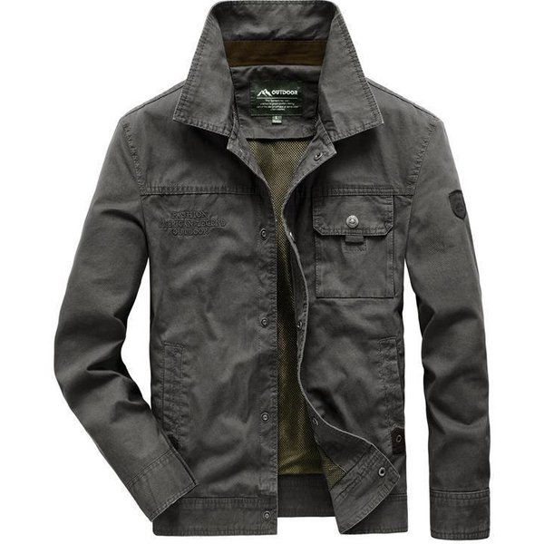 Chaqueta Nueva De Primavera Y OtoñO Para Hombre, Informal, Holgada, De Talla Grande, Para Exteriores 2XL Black-image