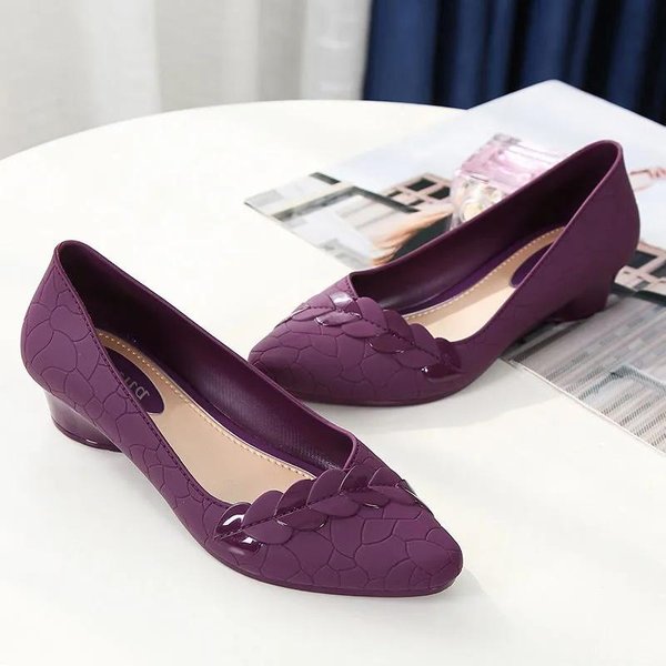Wysokie Obcasy Stado Buty Kobieta Wysokie Grube Obcasy Nowe Damskie CzółEnka Szpilki Szpiczasty Nosek Buty Damskie 36 White-image