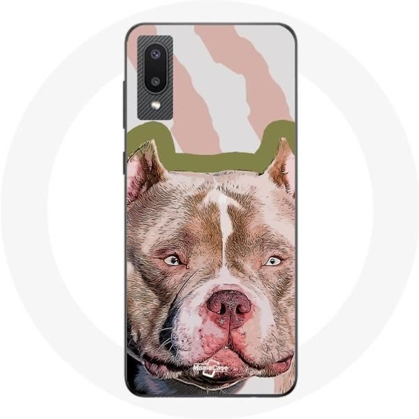 Funda - Samsung - Galaxy A02 - Perro Pitbull - MarróN - Flexible MarróN-image
