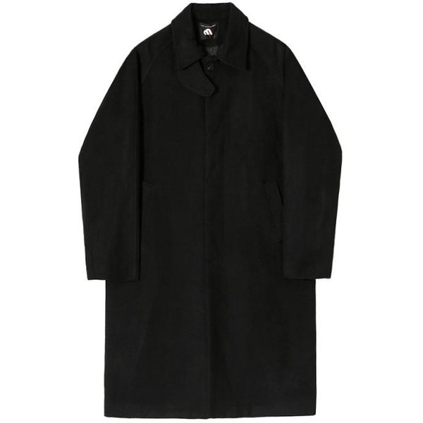 Abrigo De Lana Para Hombre De Longitud Media OtoñO E Invierno Estilo Coreano Holgado De Terciopelo Engrosado Cortavientos De Lana 2XL Negro-image