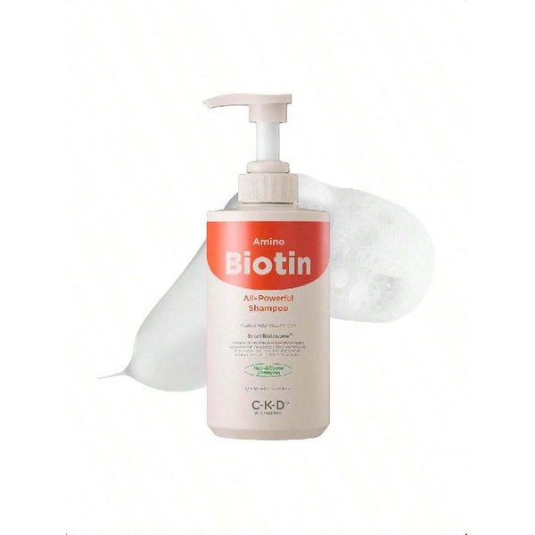 CKD Amino Biotina Champú Todopoderoso 500Ml, Champú Nutritivo De Uso Diario Con AminoáCidos Y Biotina, Dirigido A La Salud Del Cuero Cabelludo Y Del Cabello White-image