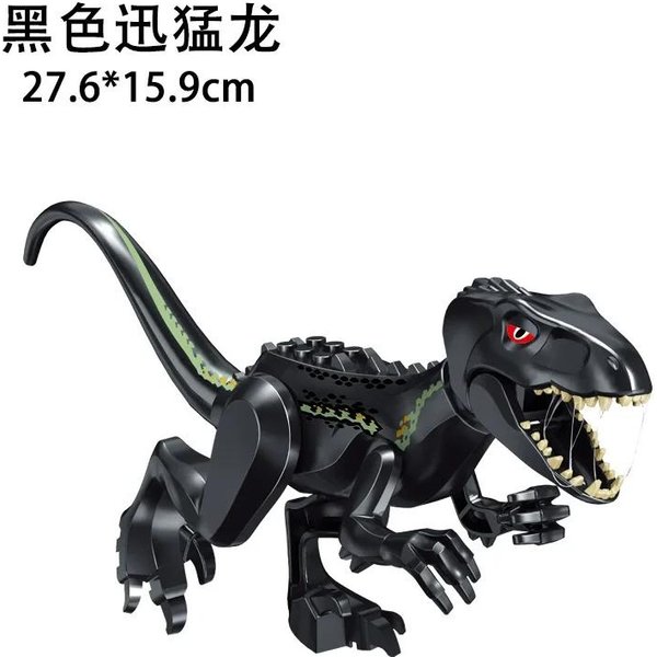 Jurassic World DużE Figurki DinozauróW Klocki Klocki Klocki Velociraptor T-Rex Triceratops Indominus Rex Zabawki Dla Dzieci-image