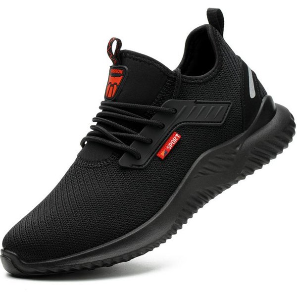 Zapatos De Seguridad Para El Trabajo, Botas De Seguridad Con Punta De Acero Antiaplastamiento, Zapatillas De Trabajo Ligeras Y Transpirables, Botas Para Hombres Y Mujeres, Zapatos De ConstruccióN 36 Black-image