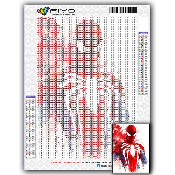 Diament Haft Spiderman 5D DIY Diament Malarstwo Cross Stitch Rhinestone Full Round 30X40CM-image