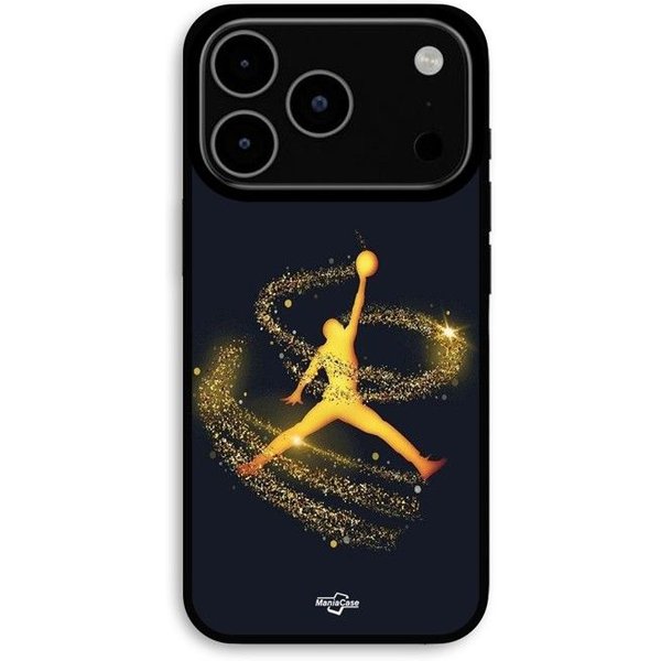 Etui Na Iphone 17 Pro Logo Jordana ZłOty Pył Maniacase Czarny-image