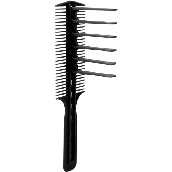 Peine GuíA De Doble Cara Para BarberíA MúLtiples Longitudes De Corte Peine ErgonóMico De Dientes Anchos Para PeluqueríA Negro-image