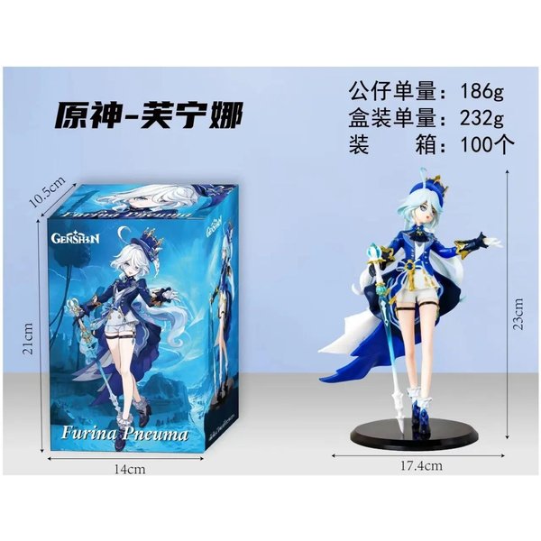Figura Furina De 23 Cm Juego Genshin Impact Figura De AccióN De PVC Chica Linda De Anime Focal Focalors Coleccionar Figura MuñEca Juguete Regalo With Box-image