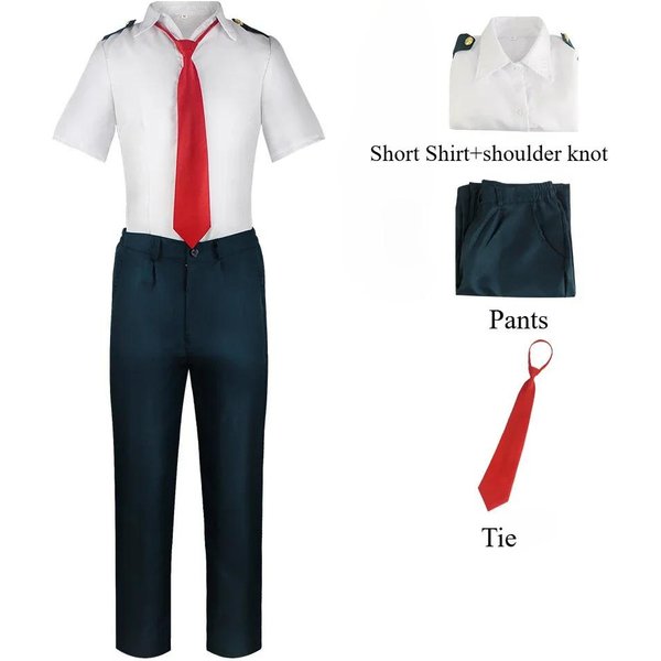 My Hero Academia Anime Kostium Cosplay Midoriya Izuku Zestaw Mundurka Szkolnego Todoroki Shoto Peruka Garnitur Unisex Halloween Odgrywanie RóL XXL-image