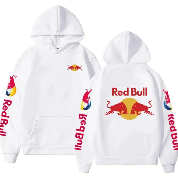 Sudadera Con Estampado Del Logo Red Bull Para Hombre Primavera OtoñO Nueva Moda Casual Moda CóModa CáLida Holgada Oversize Y2K Sudadera Femenina Masculina L White-image