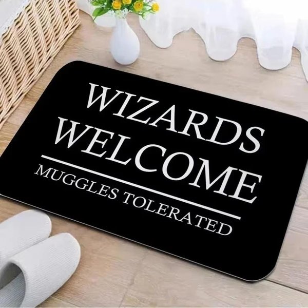 Mugole Witani Czarodzieje Tolerowani Wycieraczka AntypośLizgowa Zmywalna Mata WejśCiowa Drzwi WejśCiowe Magiczny WystróJ Domu 50X80Cm 20X31Inch-image