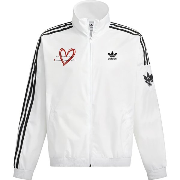 Chaquetas Unisex Adidas Originals Retro Trefoil Cuello Alto Blanco Brillante 2XL White-image