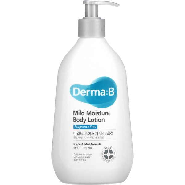 Derma:B, LocióN Corporal Hidratante Suave, Sin Perfume, 13.5 Onzas LíQuidas (400 Ml) White-image
