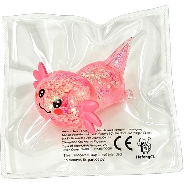 Hefengcl Brokatowy LeżąCy Aksolotl TPR Squishy Zabawka Do ŚCiskania Asmr OdprężAjąCa Stres Sensoryczna Zabawka Fidget Dla Dzieci I DorosłYch-image