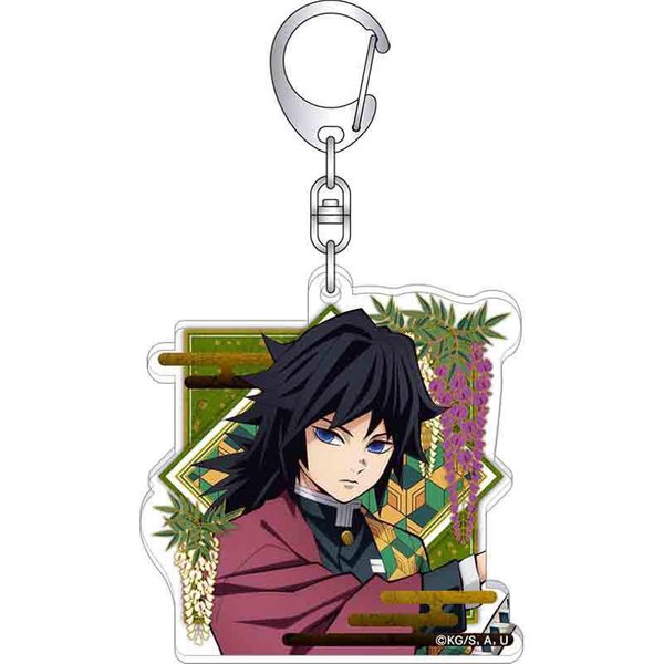Llavero AcríLico De Anime De Dibujos Animados Creativo De Demon Slayer Tokitou Muichirou Kochou Shinobu Agatsuma Zenitsu Nezuko Hashibira Inosuke Black-image