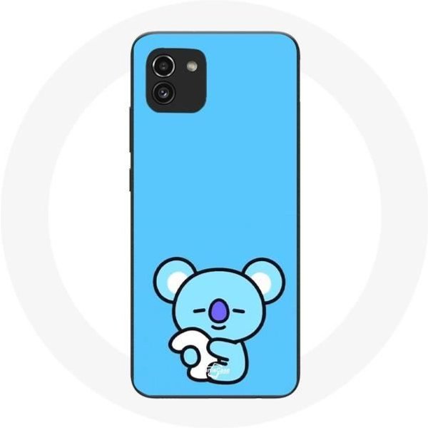 Funda - Maniacase - Samsung Galaxy A03 - Silicona Blanda - DiseñO BTS BT21 Koya RM - Azul Azul-image