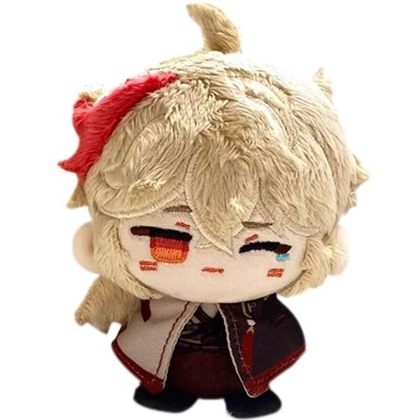 Kaedehara Kazuha Pluszowe Lalki Breloczek 12 Cm Mini MięKki Plusz Baizhu Pluszowe Zabawki Breloczek Torba Genshin Impact Lalka Prezent Urodzinowy Dla Dzieci 12Cm Beige-image