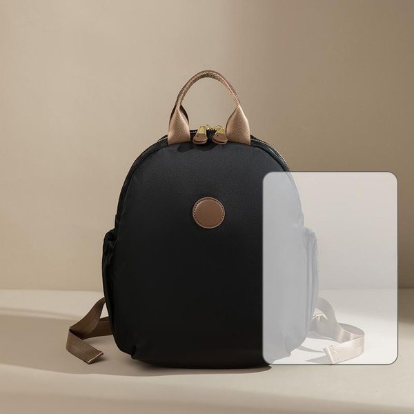 Nueva Bolsa Commuter Ligera De Tela Oxford De Nylon Moda Casual Para Viaje Mochila Escolar Tendencia Gray-image