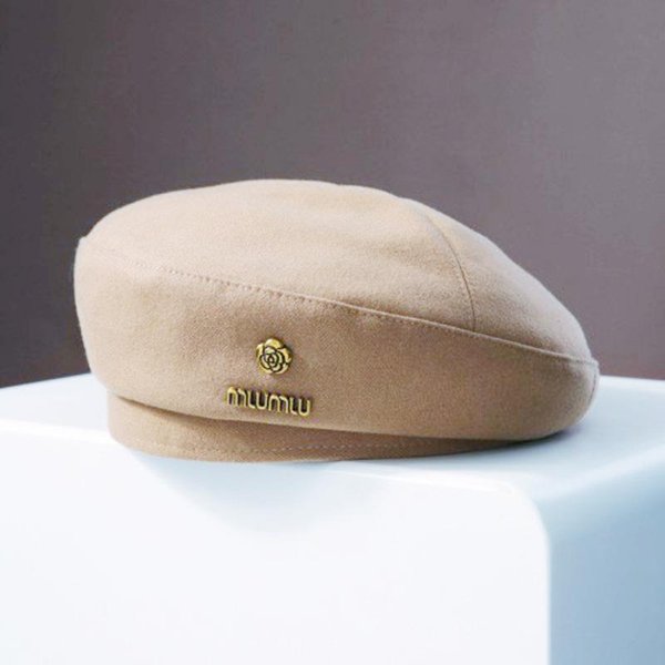 Francuski WełNiany Beret Damski Jesienno-Zimowy Nowy Styl PokazująCy Twarz MałY Czarny Modny Kapelusz Bree Trendy Average Size-image