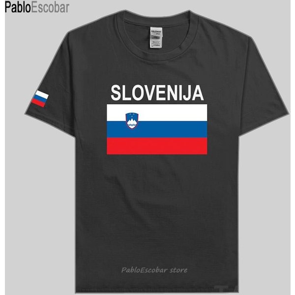 SłOwenia SłOweńSki MęSka Koszulka Koszulki Reprezentacja Koszulka BawełNiana Odzież Koszulki Kraj Sportowy SVN SłOwenia SI 2XL Gray-image