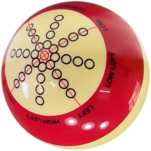 Bola De Billar De Resina Blanca Y Roja, Artefacto De Entrenamiento De PráCtica Rojo-image
