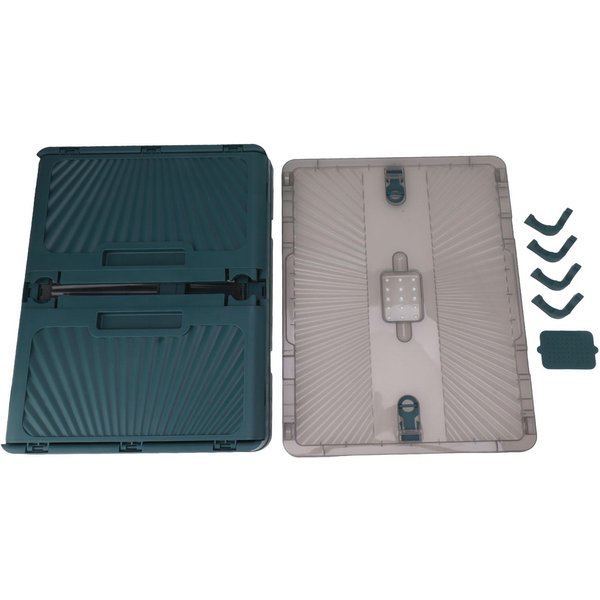 Caja De Almacenamiento Plegable De PláStico Con Tapa De Gran Capacidad Para Exteriores, Caja De Almacenamiento Plegable Engrosada Gray-image