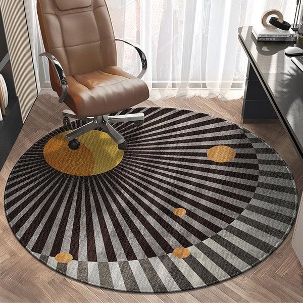 Alfombras Redondas Silla Giratoria Felpudo Alfombras Redondas Para DecoracióN De Sala De Estar DecoracióN De Dormitorio Del Hogar Alfombra Sofá Mesas De Café Alfombra De ÁRea 80Cm 31.49 In-image