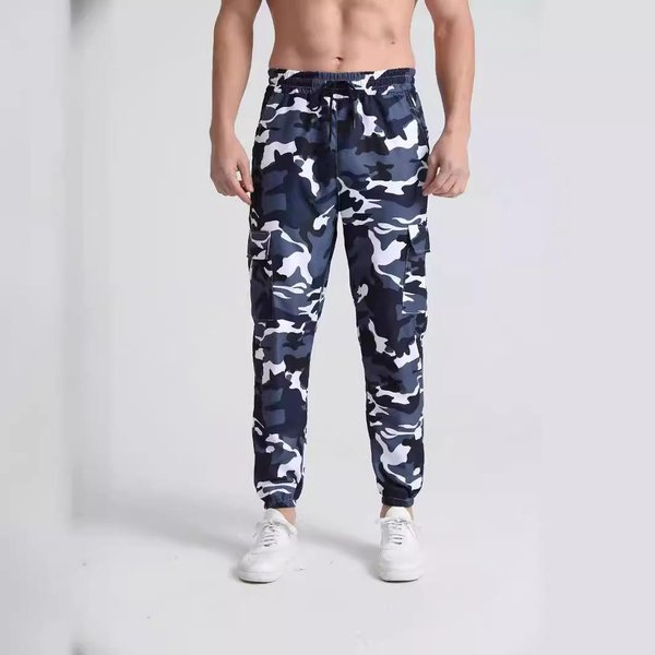 Spodnie Cargo MęSkie Spodnie BawełNiane Outdoorowe Casualowe Spodnie Multi Pocket MęSkie Spodnie Robocze Joggersy XXL Ciemnoniebieski-image
