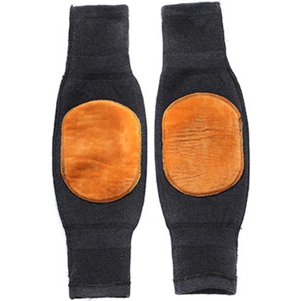 Manguito Calentador De Rodilla De Cachemira TéRmico De Invierno Para Mujeres Hombres Rodillera De Lana Soporte Dolor Articular Tendinitis Artritis Naranja-image