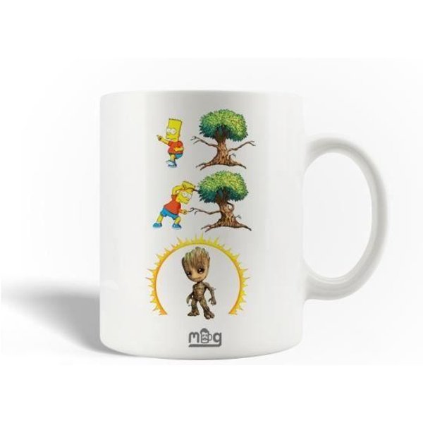Taza De CeráMica - Bart Simpson - 30Cl - Blanca - Apta Para Lavavajillas - Altura 9,5 Cm-image