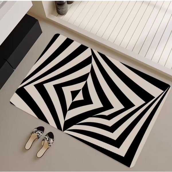 Alfombra De BañO Moderna Simple Barro Diatomeas Inodoro Secado RáPido Felpudo Inodoro Absorbente Antideslizante Se Puede Cortar Alfombrilla Para Pies SuccióN 30 * 50Cm-image