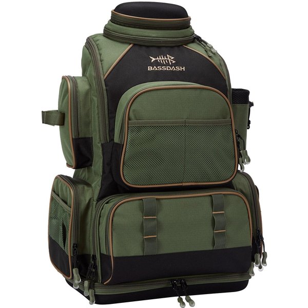 Mochila Multifuncional Para Aparejos De Pesca Bassdash Caja De Aparejos Ligera Y Blanda Con Cubierta Protectora Para La Lluvia-image