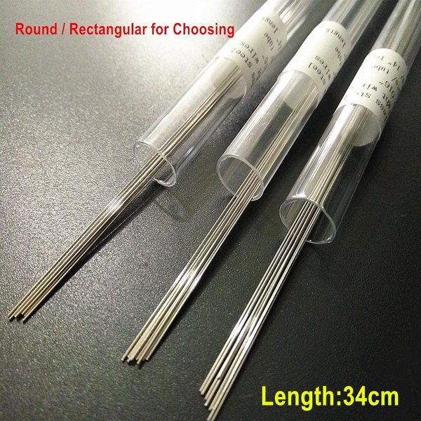 30 Szt. Dental Ortodontyczny Drut Prosty Ze Stali Nierdzewnej OkrąGłY ProstokąTny Materiał Dentystyczny 34 CM Za Sztukę Round 33Cm 018-image