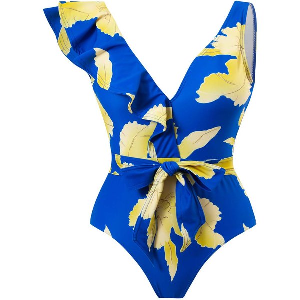Nuevo Traje De BañO Sexy De Una Pieza Para Mujer, Conjunto De Traje De BañO Con Falda De Gasa Con Volantes Retro XL-image