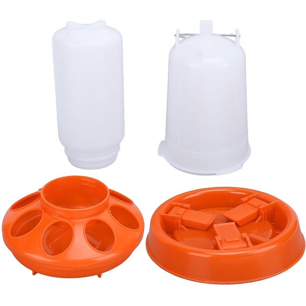 Comedero Para Pollitos De Gran Capacidad PláStico AutomáTico FáCil De Limpiar Bebedero Para Pollitos Para Granja Rojo L(For 6.5-9Kg)-image