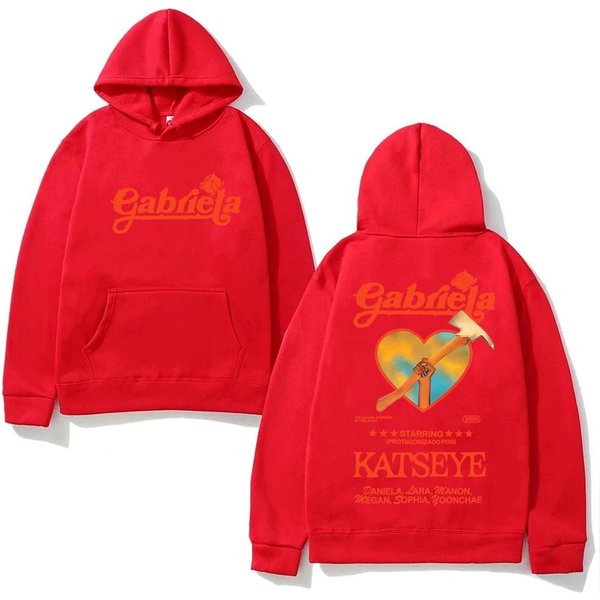 Katseye Gabriela 2026NOWA Bluza Z Kapturem Na Jesień Zimę Estetyczna Z Kapturem Casualowa Odzież Polarowa Casualowa Bluza Z Kapturem S-image