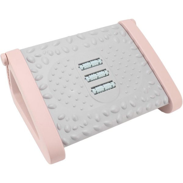 ReposapiéS Debajo Del Escritorio 6 Alturas Ajustables ReposapiéS ErgonóMico Con Textura De Masaje Y Rodillo Para Oficina Pinkish-image