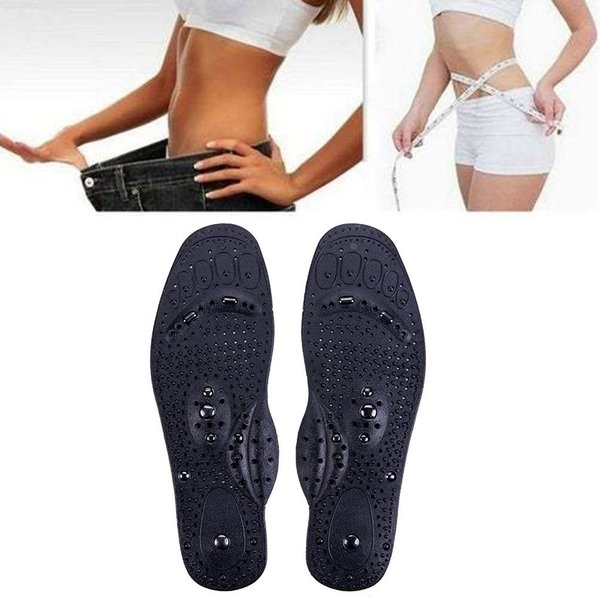 Plantillas De Terapia MagnéTica Para PéRdida De Peso Masaje De Pies Cuidado De La Salud Zapatos Alfombrilla Almohadilla Acupuntura Negro-image