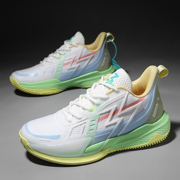 2025 Nowe Popularne Buty Do KoszykóWki Siateczkowe OddychająCe Gumowa Podeszwa Buty Do Biegania Sportowe MęSkie I Damskie AntypośLizgowe Buty Do Biegania 43-image