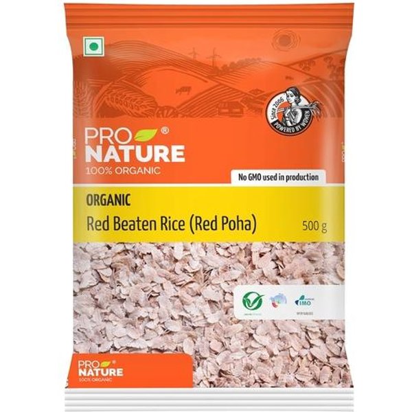 Pro Nature Organic 100% Organiczny Czerwony Ryż Bity (Redpoha)500 GramóW Yellow-image
