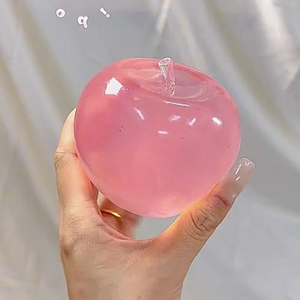 Zielono-Czerwony JabłKowy Slushie Squishy Fidget Toys, Symulowana JabłKowa Zabawka Do śCiskania, Sensoryczne Zabawki Do łAgodzenia Stresu, Super MięKkie, Powoli WracająCe Do KształTu, Prezenty-image
