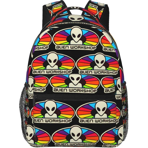 Mochila Con Logo De Skateboard Alien Workshop 3 Para Estudiantes NiñOs NiñAs Bolso Para Libros Bolso Escolar Infantil Bolsos De Hombro Para PortáTil Para Hombres Mujeres One Size-image