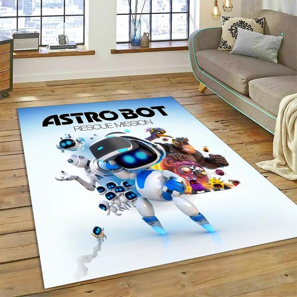 Nuevo Estilo 27 Astro Bot Juego Robot De Dibujos Animados Regalo Alfombra Para Sala De Estar Dormitorio Hogar DecoracióN De Sofá, Alfombrilla Antideslizante Para Suelo Para NiñOs 40X60Cm( 15X23In )-image