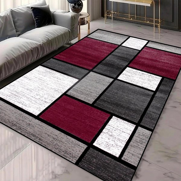 Dywan W Stylu Nordyckim Ze Wzorem Geometrycznym Dywan Do Salonu Do DużEgo Pokoju MożNa Prać W Pralce AntypośLizgowy Europejski Dywan Z Imitacji Kaszmiru 120X200CM-image