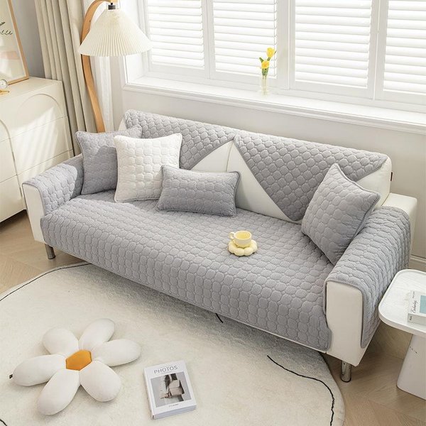 Funda De Toalla Para Sofá Universal, Funda De Sofá De Felpa Gruesa, Funda De Sofá Europea Antideslizante, Toalla Para DecoracióN Para Sala De Estar A 70X70Cm 1Pc-image
