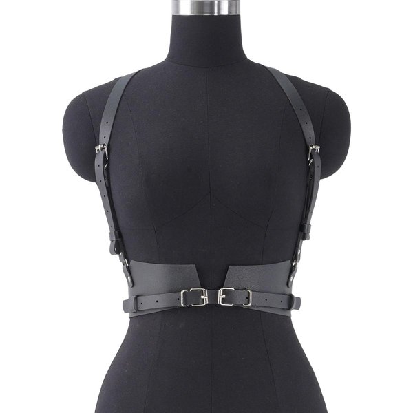 CinturóN De Moda Para Mujer Estilo Callejero Punk FajíN Decorativo CinturóN De Tirantes Ajustable ArnéS Corsé Accesorios De Ropa GóTica Adjustable-image