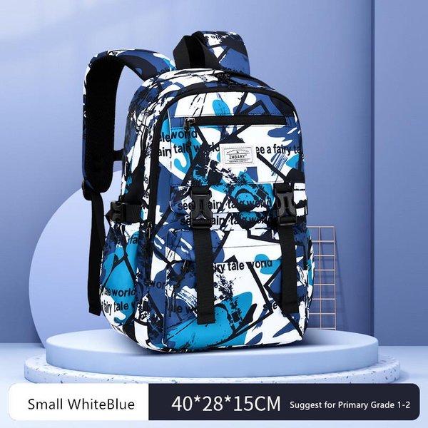 Mochilas Para Escuela Primaria Y Secundaria Para NiñOs Mochila Ligera Mochila De Gran Capacidad Mochila Impermeable Mochila Para Estudiante De Primaria Black-image