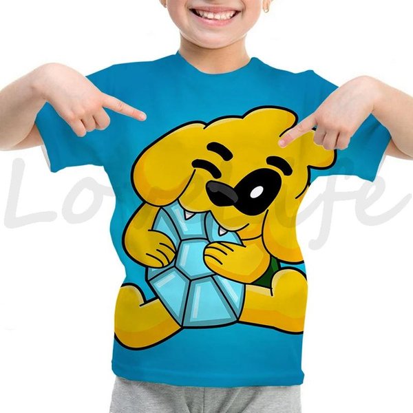 Camiseta Mikecrack Para NiñOs NiñAs NiñOs Camiseta De Dibujos Animados Kawaii Verano Manga Corta Camiseta Anime Compadretes Camisetas Ropa Infantil 110-image