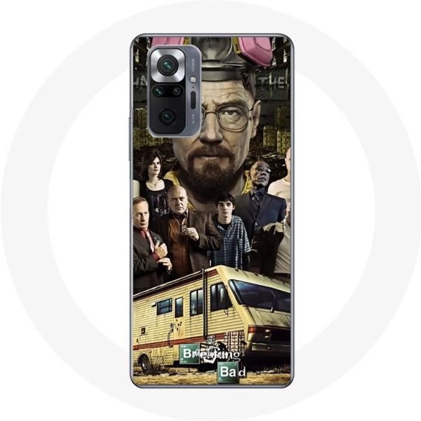 Funda - Maniacase - Xiaomi Redmi Note 10 Pro - Silicona Negra - Breaking Bad Heisenberg - Flexible Negro-image