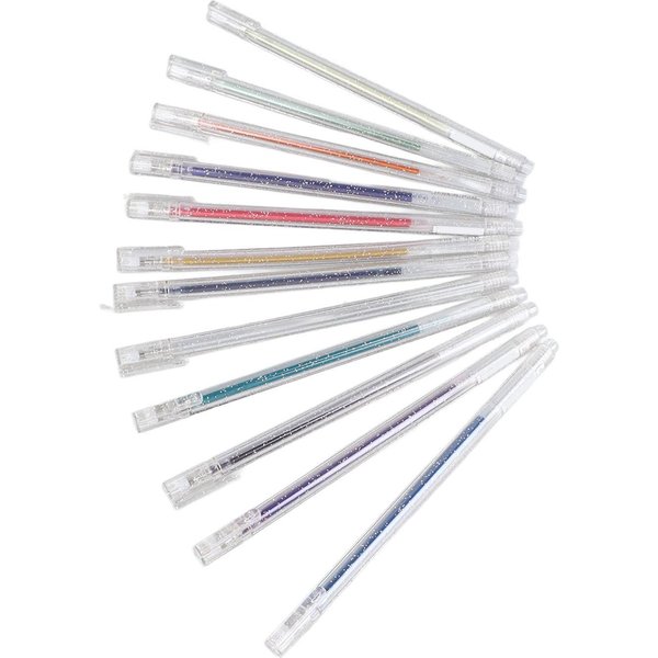 Set De BolíGrafos MetáLicos Impermeables Cambiantes De Color Con Purpurina Para Dibujar, Garabatear, Scrapbook 12 Piezas-image